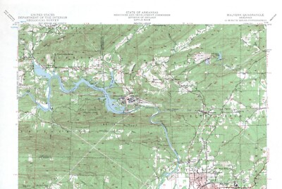Malvern Quadrangle Arkansas 1948 Topo Map USGS 15 Minute Topographic
