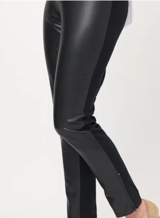 faux leather dress pants Women's More Than Usual Wide-Leg Faux Leather Pant in Black main image 1