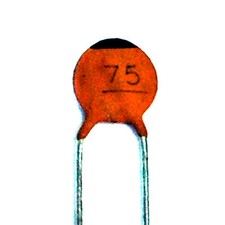 100pc Disc Ceramic Capacitor 75pF 50V  5 NP0 RoHS Taiwan NPO