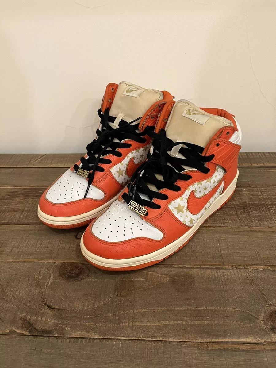 Size 9.5 - Nike SB Dunk High Pro x Supreme Orange 2003