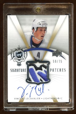 2007 THE CUP VINCENT LECAVALIER AUTOGRAPH PATCH LOGO 59/75 TEAM LOGO BEAUTY RARE