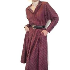 Vintage | Prago 70s Striped Pocketed Dress 7/8