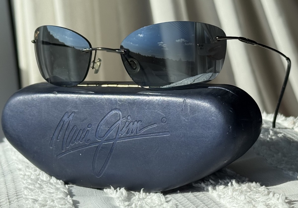 Polarised Sunglasses Maui Jim Kona Winds Gunmetal With Blue