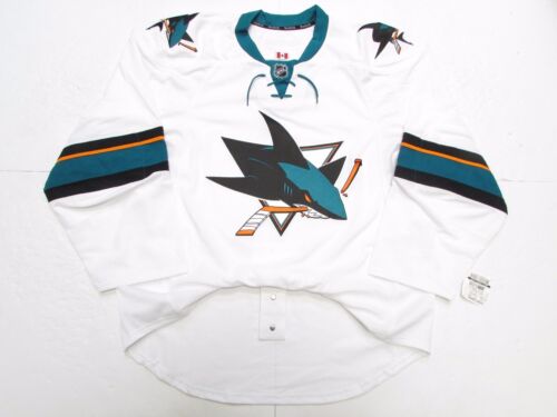 SAN JOSE SHARKS AUTHENTIC AWAY TEAM ISSUED REEBOK EDGE 2.0 7287 JERSEY SIZE 58 - Picture 1 of 4