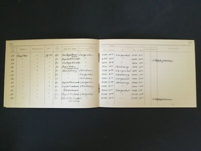 1940 WWII EXTRACT S FROM A GERMAN PILOT S FLYING LOG BOOK *(Repro of original)*