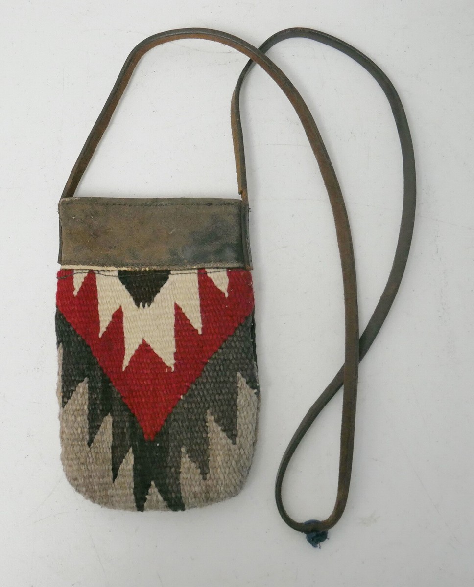 BAL/RAMIDUS® MEDICENE BAG Early 1900's Navajo Native American Woven Medicine Bag ~ Free