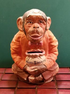 Vintage Resorts International Souvenir Ceramic Monkey Still Bank 7''x5''x3''