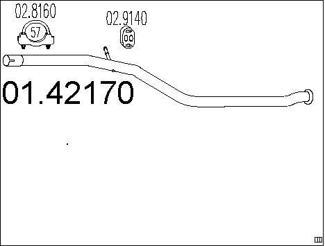 Tuyau d'échappement pour Peugeot 206 2.0 HDi 90 berline 3 et 5 portes