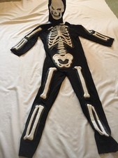 H3 Skeleton HaLLoWeeN Costume Boy's Large With Hooded Mask
