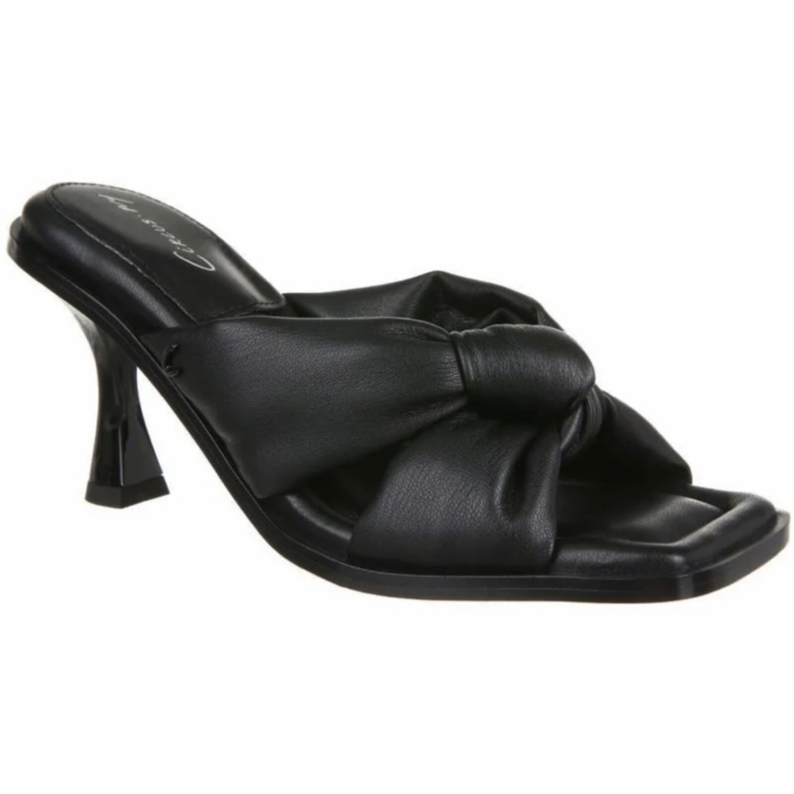 NEW CIRCUS SAM EDELMAN BLACK FAUX LEATHER SANDALS 9.5