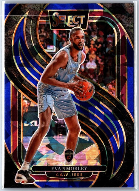2024-25 Panini Select Evan Mobley Blue Cracked Ice Prizm #112 Cavaliers