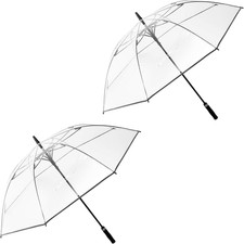 62 Inch Clear Golf Umbrella Transparent Auto Open Large Stick Umbrella Oversized
