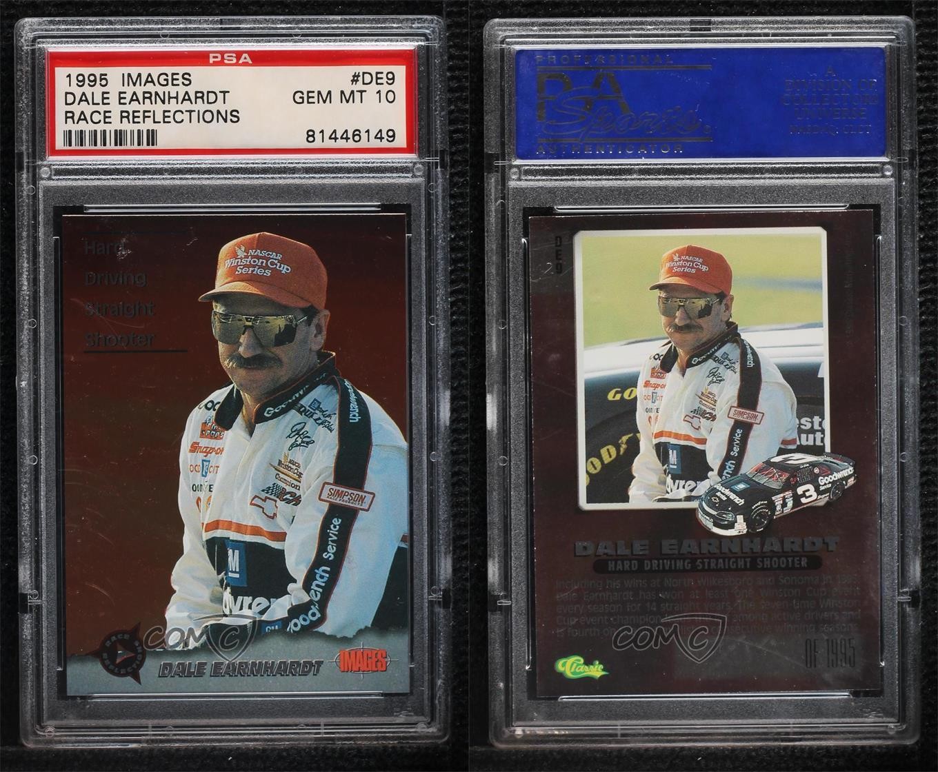 1995 Classic Images Race Reflections /1995 Dale Earnhardt PSA 10 GEM MT HOF 0a2 view 3