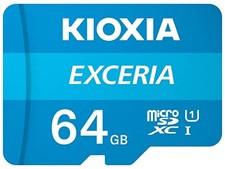 KIOXIA formerly Toshiba microSD Card 64GB UHS-I Class 10 Max Read Speed