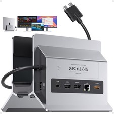 MacBook Docking Station Dual Monitor 4K60Hz for MacBook /Air M5, Vertical Sta...