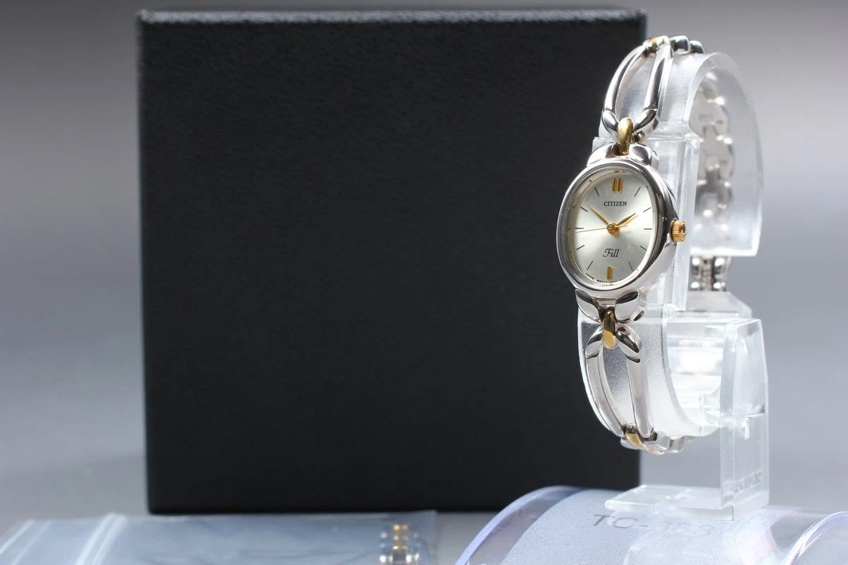 Vtg Citizen Watch Cocktail Bracelet Gold Tone 5920-S91492 Oval Dial Dainty Tiny DSCF8904-1-_1.jpg?v=1702430205  main image 2