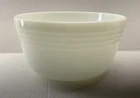 Vintage 1940 White Milk Glass HAMILTON BEACH-Ribbed Mixing Bowl - 8 3/4” -U.S.A.