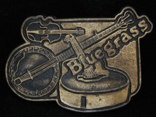 NG27120 NOS VINTAGE 1970s  BLUEGRASS  FIDDLE, BANJO, GUITAR MUSIC BUCKLE