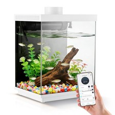 Smart 3.5 Gallon Glass Fish Tank, Aquarium Kit with APP Control and Auto Feed...