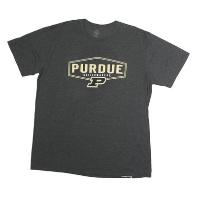 RIVALRY THREADS Herren Grau Purdue T-Shirt 2XL Kurzärmelig Rundhals Baumwolle