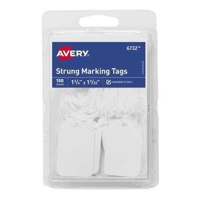 Avery Strung Marking Tags with String Attached, Gift Tags - Pack of 100