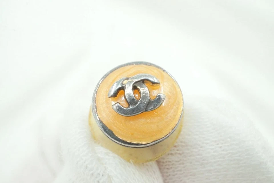 CHANEL 00T Coco Marke Rund Ohrringe Beige 4398j - Bild 4 von 4