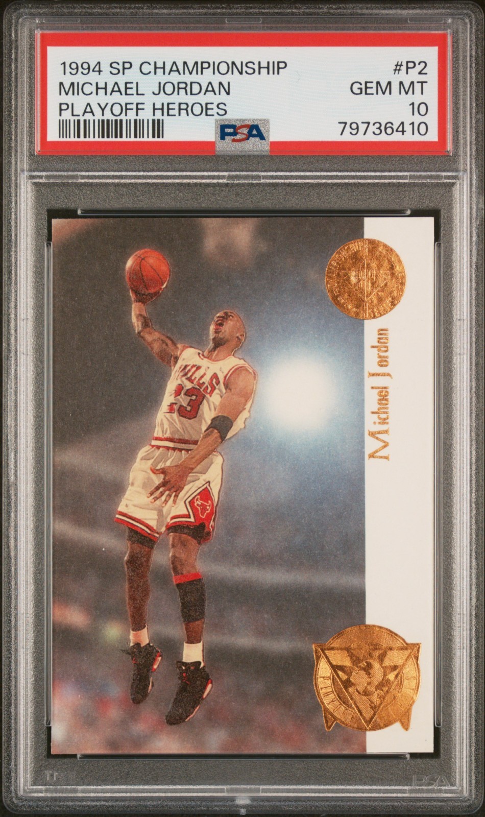 1994 Upper Deck SP Championship Playoff Heroes Michael Jordan PSA 10