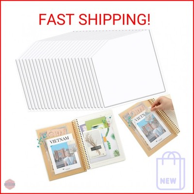 Tinlade 24 Pcs Adhesive Clear Corner Pockets 6 x 6 Inch Sticky Pocket Sleeves Se