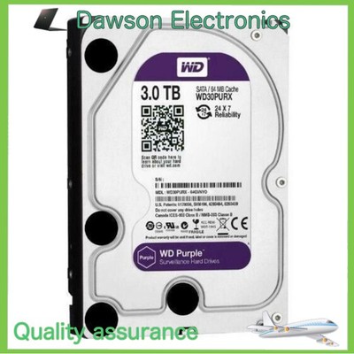 Western Digital WD30PURX Purple 64MB 3TB SATA 3.5'' Internal Desktop HDD PC CCTV