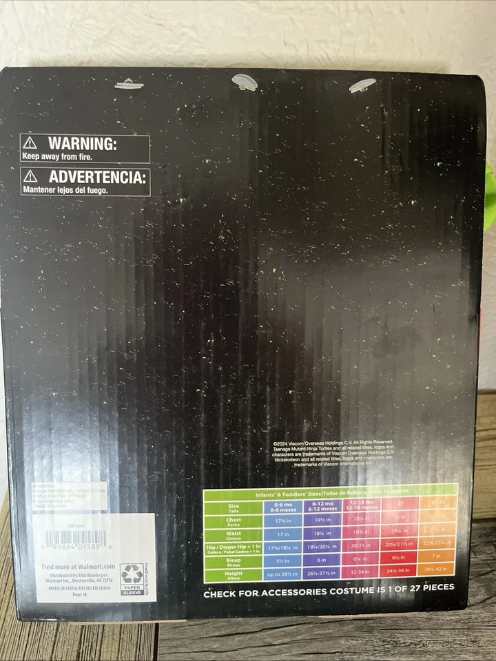 Juego de disfraces de Tortugas Ninja Adolescentes Mutantes 4 en 1 2T Foto 4 de 4
