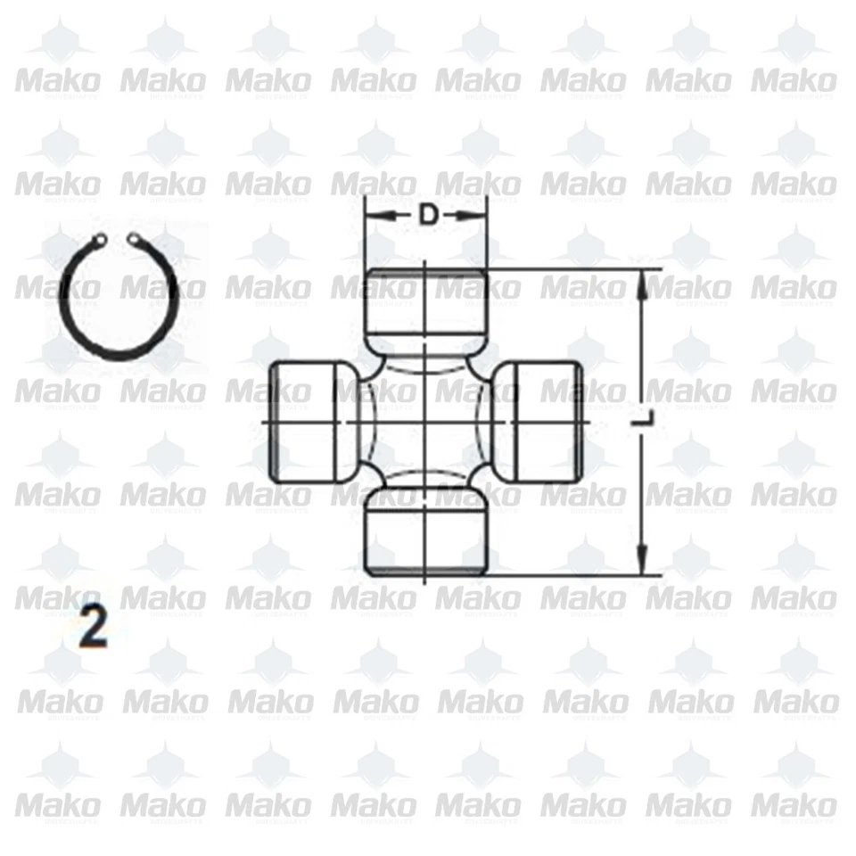 Kit de juntas universales Spicer JEEP TJ XJ 4X4 eje de transmisión delantero + trasero CINCO x 5-153X Foto 3 de 3