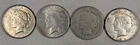 LOT OF 4 1925 P PEACE SILVER DOLLARS #76