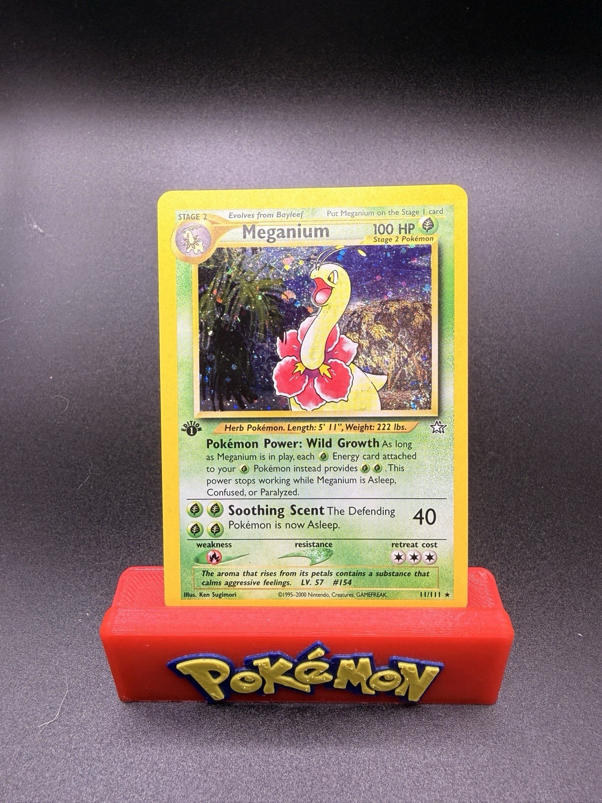 Pokemon TCG 1st Edition Meganium 11/11 Neo Genesis Holo 2000 NM
