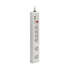 Belkin 6-Outlet Metal Power Strip Surge Protector, 6ft, Beige 6 ft