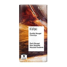Vivani Dark Nougat Chocolate Vegan Organic 100g - 4 Pack