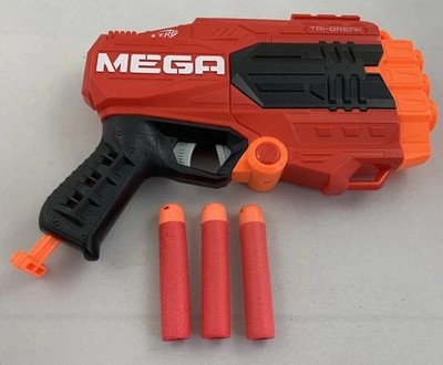 Nerf Mega Tri-Break Blaster With 3 Darts Hasbro 2017 Toy Gun