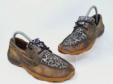 Twisted X Boat Shoes Children 6 M Driving Moccasins YDM0028 Brown Leather