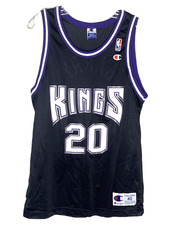Vintage Champion Sacramento Kings Jon Barry #20 Basketball Jersey Men's 40 Med