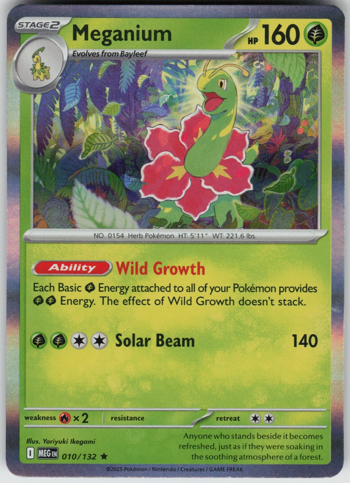 Meganium Holo Rare ME01: Mega Evolution 010/132 NM