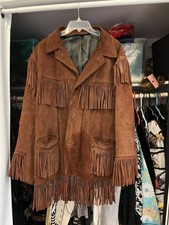 Vintage 1970s Real Suede Fringe Jacket