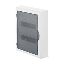 Aufputz / Sicherungskasten Kleinverteiler / IP40 / PE N / 2-reihig für 24 Module