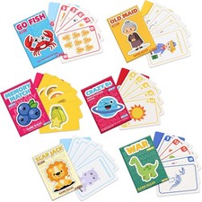 Kids Card Games 6 Decks Go Fish Playing Cards Family Party Table Game