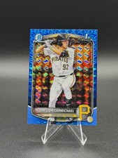 2025 Bowman Draft - Chrome Easton Carmichael 1st Bowman Blue Geometric /150