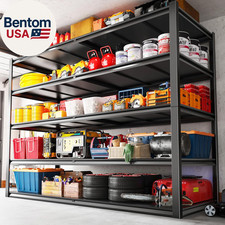 Garage Shelving 78" H, Storage Shelves Heavy Duty Shelving Unit Load 3000LBS, 5