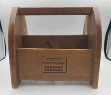 Vintage Wooden Esquire Footman Shoe Shine Caddy Box