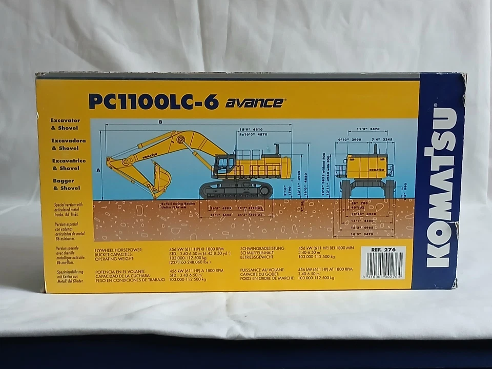 JOAL. KOMATSU. EXCAVADORA PC1100LC. ESCALA 1/50. METAL FUNDIDO. AVANCE. Foto 3 de 4