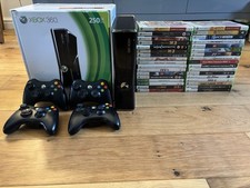 Xbox 360 250GB Console Boxed With 4 Controllers And 34 Game Bundle