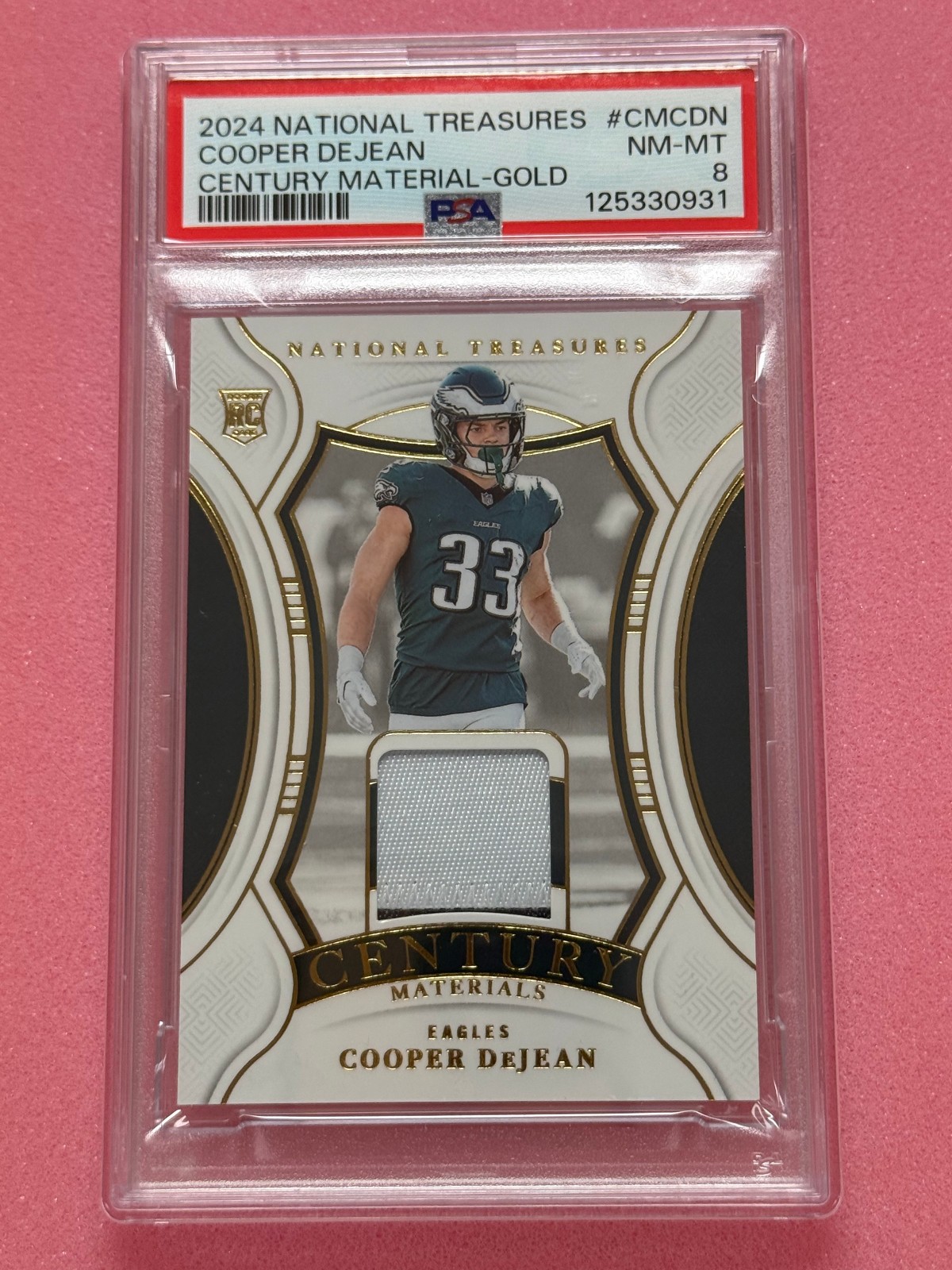 2024 National Treasures Rookie Patch Century Materials - Cooper DeJean /99 RC