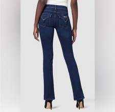 Hudson Jeans Women's 27 Blue Beth Baby Bootcut Flap Pocket Dark Wash Denim USA