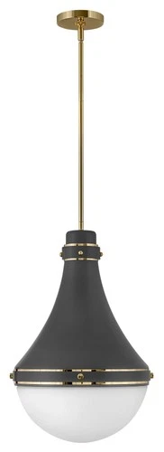 Hinkley Lighting 39054 Oliver 1 Light 14"W Pendant - Black - Picture 3 of 6